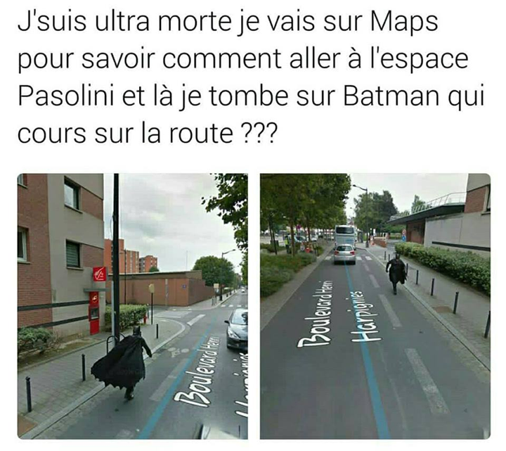 Batman sur google map 