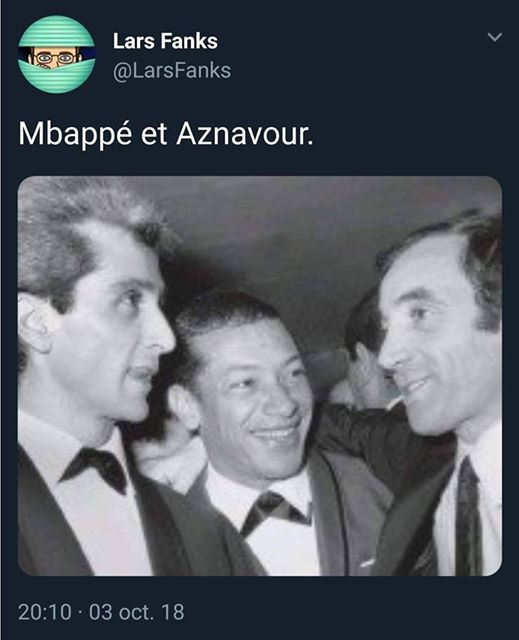 Mbappé et aznavour 