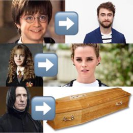 Les personnages d'Harry Potter Avant / maintenant