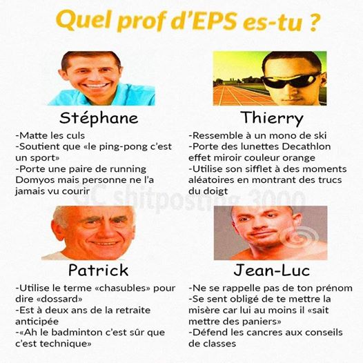 Quel prof d'EPS es-tu ? 