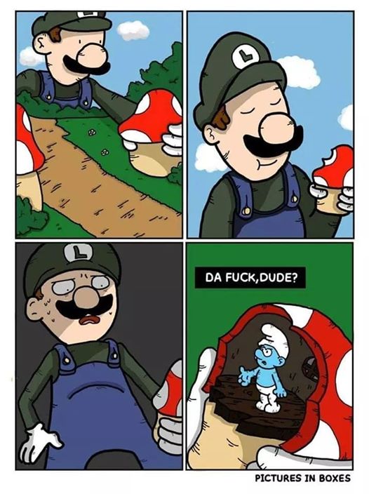 Luigi schtroumpf 