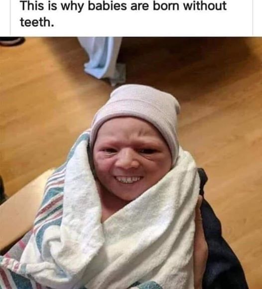Si les bébés avaient des dents 