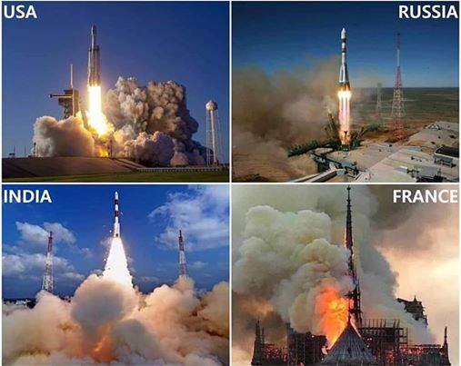 fusée usa vs russia vs india vs france 