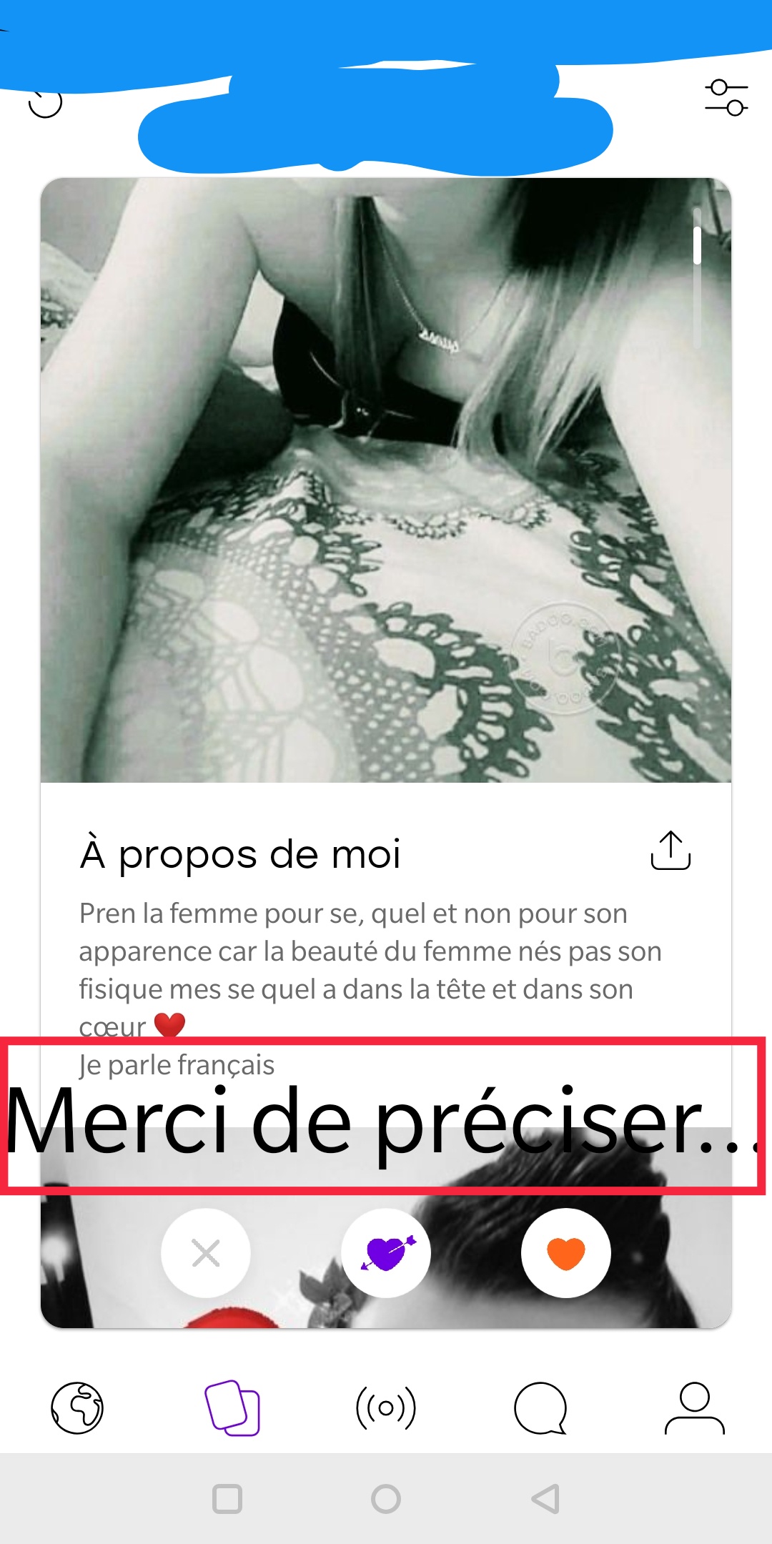 Je parle français mais avec des fautes